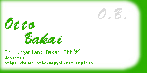 otto bakai business card